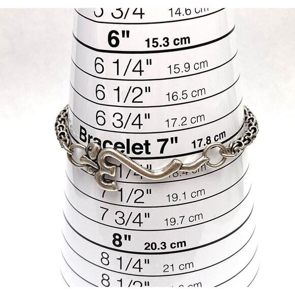 Alex And Ani Om Magnetic Bracelet Rafaelian Silver 7” - Picture 3 of 3